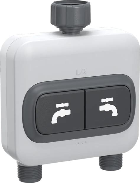 2 Zones Smart Wifi Monitor Garden Water Timers Ip55 Waterproof With Automatic And Manual Watering For Lawn Yard Plant