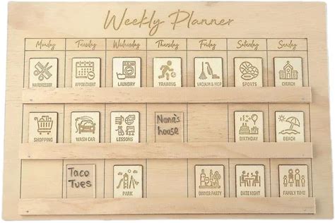Responsibility Board Weekly Checklist Kid Daily/Weekly Task Chart Wooden