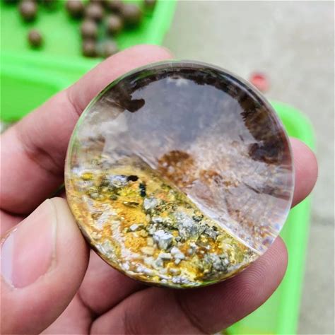 Wholesale High Quality Natural Crystal Garden Quartz Ball Colorful Ghost Phantom Sphere