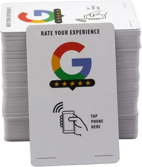 Social Media NFC PVC Card With NTAG215 Chip 13.56Mhz RFID Review Cards Google Map Compatible