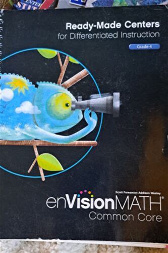 Grade 4 Envision Math Common Core By Pearson School Workbook/Text