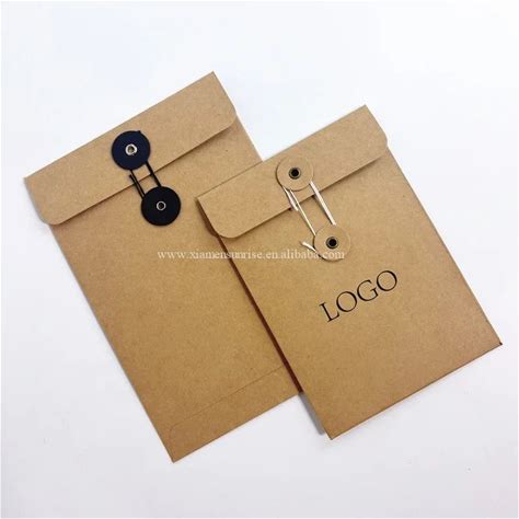 Wholesale Cheap Custom LOGO String Document Envelope String Tie Envelope Letter With String Tie