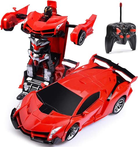 Baicccf RC Car For Kids Transform Car Robot, Remote Control Super Car Toys With One-Button Deformation And 360Rotating Drifting 1:18 Scale , Best H...