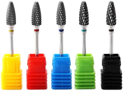 New Arrival 5 Designs Black Color 3/32" Milling Cutter Nail Art Electric File Machine Drill Bit Head