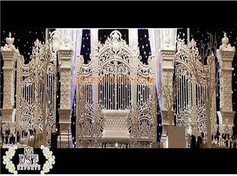 Christian Wedding Stage Gate Backdrop Amazing Wedding Reception Stage Top Asian Wedding Stage Decor