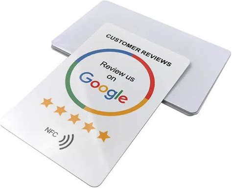 Wholesale Customized Design PVC RFID NFC Google Review Card 13.56Mhz RFID Business Card For Customer Reviews