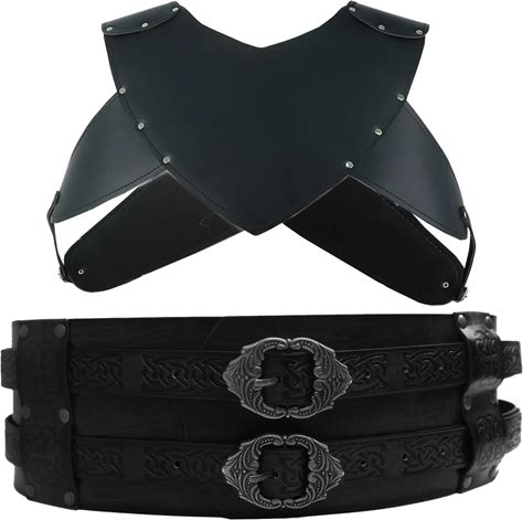 Zesi Medieval Belt Suit Renaissance Viking Gladiator Dress Samurai Leather Stage Costume Armor