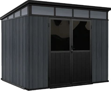 M Series Economical Yard And Garden Wood Plastic Composite Shed House Easy Installing Weather Resistant Garden Building