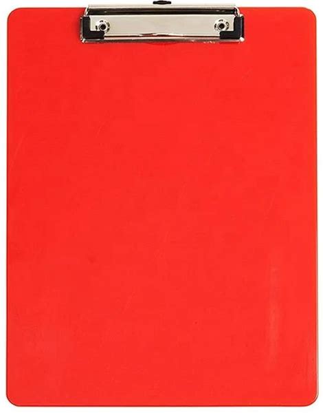 Cheap A4 Plastic Clipboard High Quality Customized Logo A4 Letter Plastic Clipboard Office/Student Red A4 Clipboard