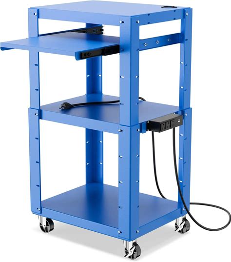 Mobile Storage Utility Keyboard Tray AV Cart With Wheels