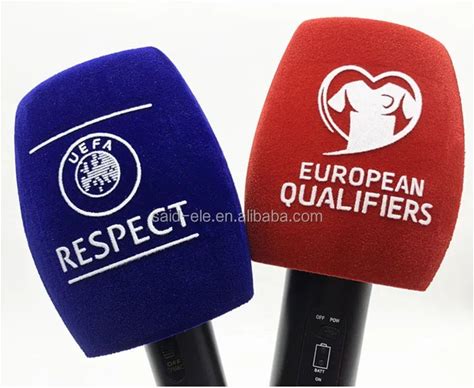 Europe Interview Mic Foam Windshields For Video Camera Microphone Sponge Print Logo Foam Cover