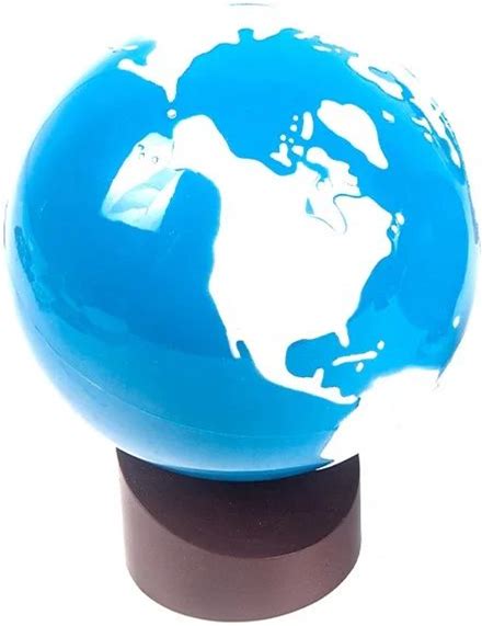 Kids Learning Wooden Montessori Educational Map Geography Toys Globe Of Land And Water