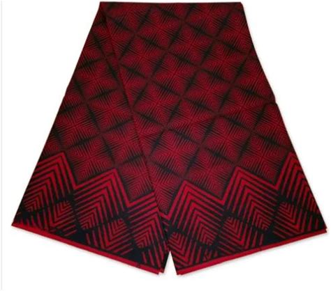 Customized Red Color Aknara Holland And Java Style Wax Print Fabric Colorful Design African Pagne Wax Fabric