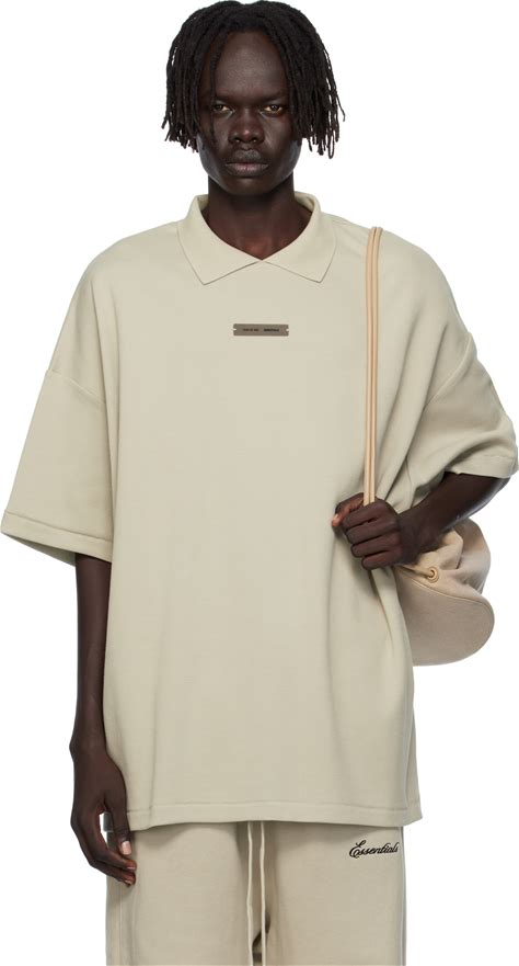 Fear Of God ESSENTIALS トープ 90S Fit ピケ 半袖ポロシャツ