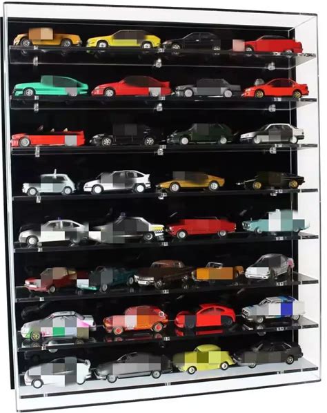 China Manufacturer Custom Clear Large 32 Model Car Acrylic Display Case Storage Box