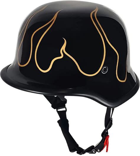 Classic Styles WW2 German Helmet Cool Half Face Cascos De Moto Pedal Cruise Half Helm Vintage Motorbike Helmets Skeleton Helmet