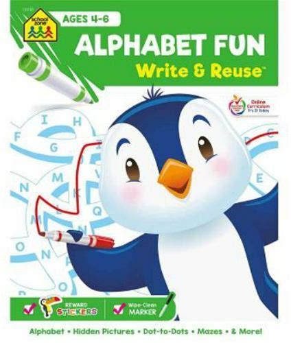 Alphabet Fun: Write & Reuse Workbook W/Wipe Clean Marker & Reward