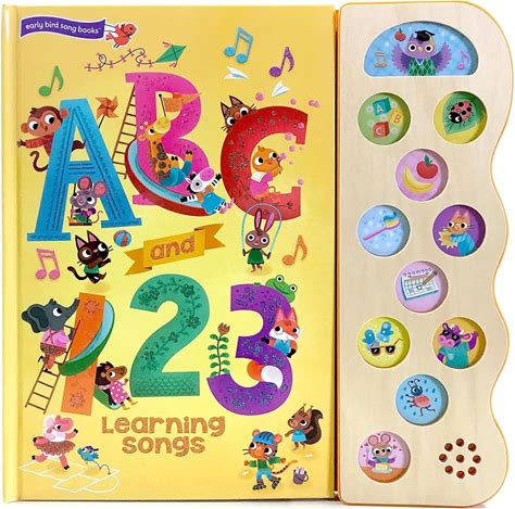 ABC & 123 Learning Songs Interactive Children's Sound Book 11-Button Hardcover With Cardboard Cover