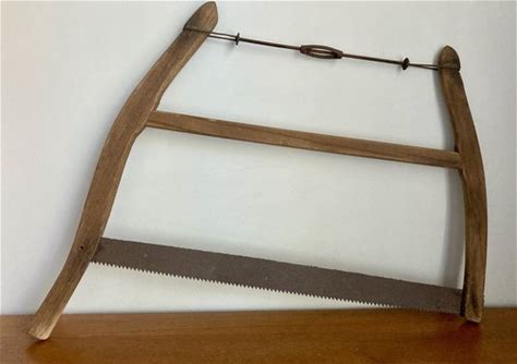 Antique Wooden Buck Saw Primitive Farmhouse Wall Decor Rustic Bow Saw