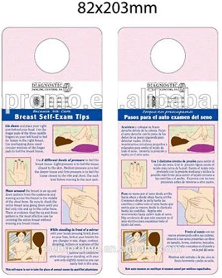 Breast Self Exam Instruction 4C Printing Card
