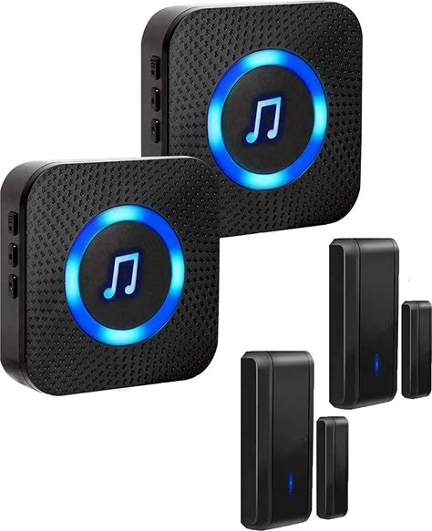 Daytech Wireless CC03 2 Alarm Sensor 2 Receiver Door Alarm Waterproof Wireless Window Door Open Alarm