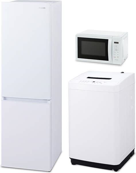 【新生活家電3点セット】アイリスオーヤマ 家電セット 冷蔵庫 170L 洗濯機 5Kg 電子レンジ 17L ホワイト 一人暮らし
