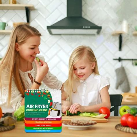 Air Fryer Cheat Sheet Magnets Cooking Guide Booklet Magnetic Cheat Sheet Set Cooking Times Chart Cookbooks Air Fryer Accessories
