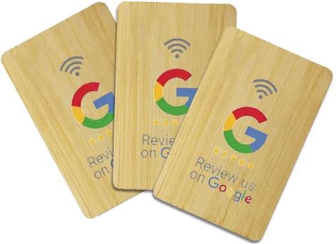 Wood Bamboo Nfc Instagram Facebook Google Map Reviews Card Programmable Nfc Wooden Google Review Card