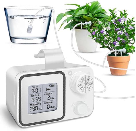 Automatic Watering System With Adjustable Drippers Automatic Drip Irrigation Kit With Customize Schedule Water White