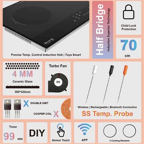 Touch Control Smart Induction Cooker With Wifi Connect App