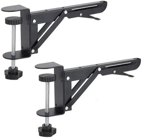 Under Desktop Mouse Keyboard Tray Adjustable Clamp Folding Shelf Bracket Extender For Keyboard Drawer