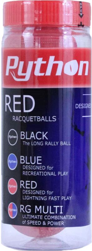 Python 3 Ball Can Red Racquetballs (Lightning Fast)