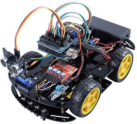 Usiful Intelligent And Educational Toy Car Robotic Kit For Arduino Learner, Line Tracking Module, Obstacle Avoidance, IR Remote Control