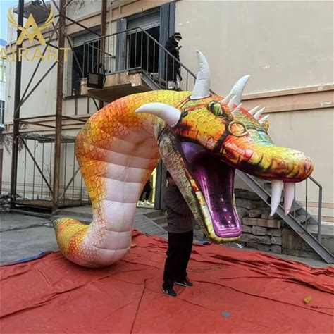 Lifelike Inflatable Customized Python Mascot For Spring Festival,Vivid Inflatable Snake Ornament For Advertising