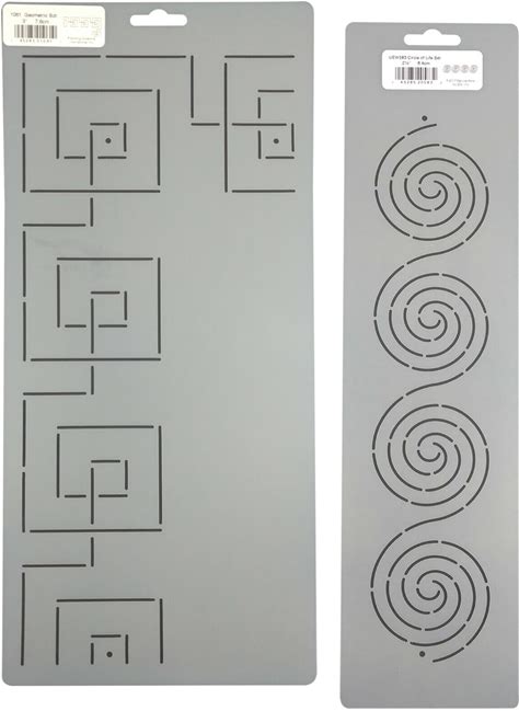 Quilting Stencils Geometric Circle Swirl Border Quilt Patterns Plastic