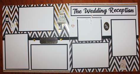 Wedding Reception Scrapbook Layout 2 Pages Each 12 X 12 Handmade