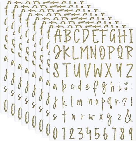 Vinyl Alphabet Letter Sticker Cursive Alphabet Letter Script Pantry Labels Self-Adhesive Vinyl Sticker For Scrapbooking Mailbox