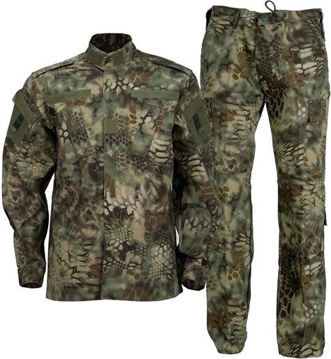 Wholesale Custom Camouflage Rip Stop Outdoor Hunting Jungle Python 65 35 ACU Suit Set Tactical Uniform