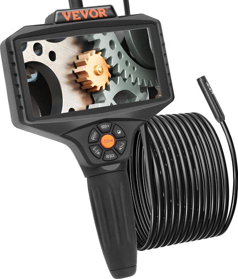 VEVOR Endoscoopcamera Met Drievoudige Lens 5 Inch IPS-Scherm 854X480 Inspectiecamera 5 m Kabel Buiscamera 5000 Mah Batterij Voor 5-6 Uur Rioolcamera