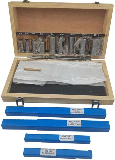 18Pcs Hss Metric Keyway Broach Set 4/5/6/8mm Broaches 12-28 Cutting