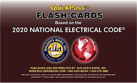 Builders Book, Inc. National Electrical Code Quickpass Flash-Cards Based On The 2020 NEC Paperback – January 19, 2020