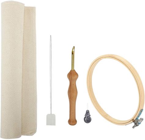 Magic Embroidery Stitching Punch Needle Set Household Sewing Accessories With Embroidery Hoop Fabric Cloth Kit Hand Sewing Tools