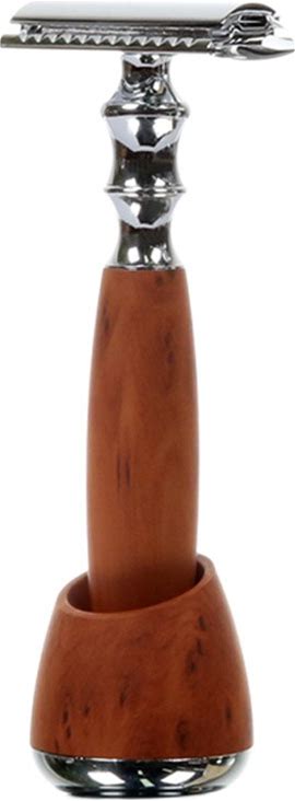 Razor Shaving Kit Double Edge Safety Razor With Stand Aluminum Alloy Handle Manual Beard / Mustache Removal Tool Kit