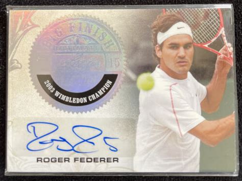2015 Leaf Ultimate Tennis Roger Federer Auto Autograph 4/5 Platinum