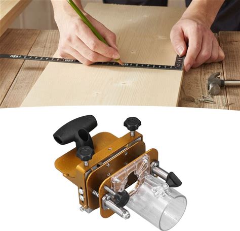 2 in 1 Wood Router Mortising Jig With Adjustable Slot Size And Depth