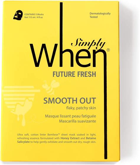 Simply When Ultra-Soft Cotton Linter Facial Sheet Mask (Smoothing 5 Pack)