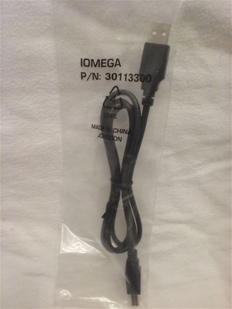 Brand Iomega Black Usb Cable For 100Mb 250Mb 750Mb 100 250 750 Mb Zip