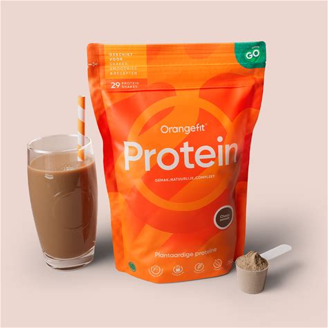 Orangefit Nr. 1 Proteïne Poeder | Vegan Eiwit Shake | Eiwitshake Plantaardig | Lactosevrij | Glutenvrij | Chocolade