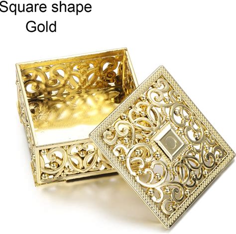 Candy Box Chocolade Treat Boxes Plastic Holle Gouden Folie Wedding Favor Box Party Favor Box Sieraden Opslag Souvenir