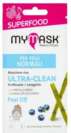 Mymask My Mask Superfood Face Mask Ultra-Clean Peel Off 8 Ml